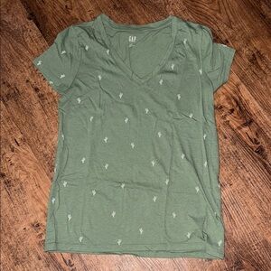 GAP Green Fitted Short Sleeve Tee